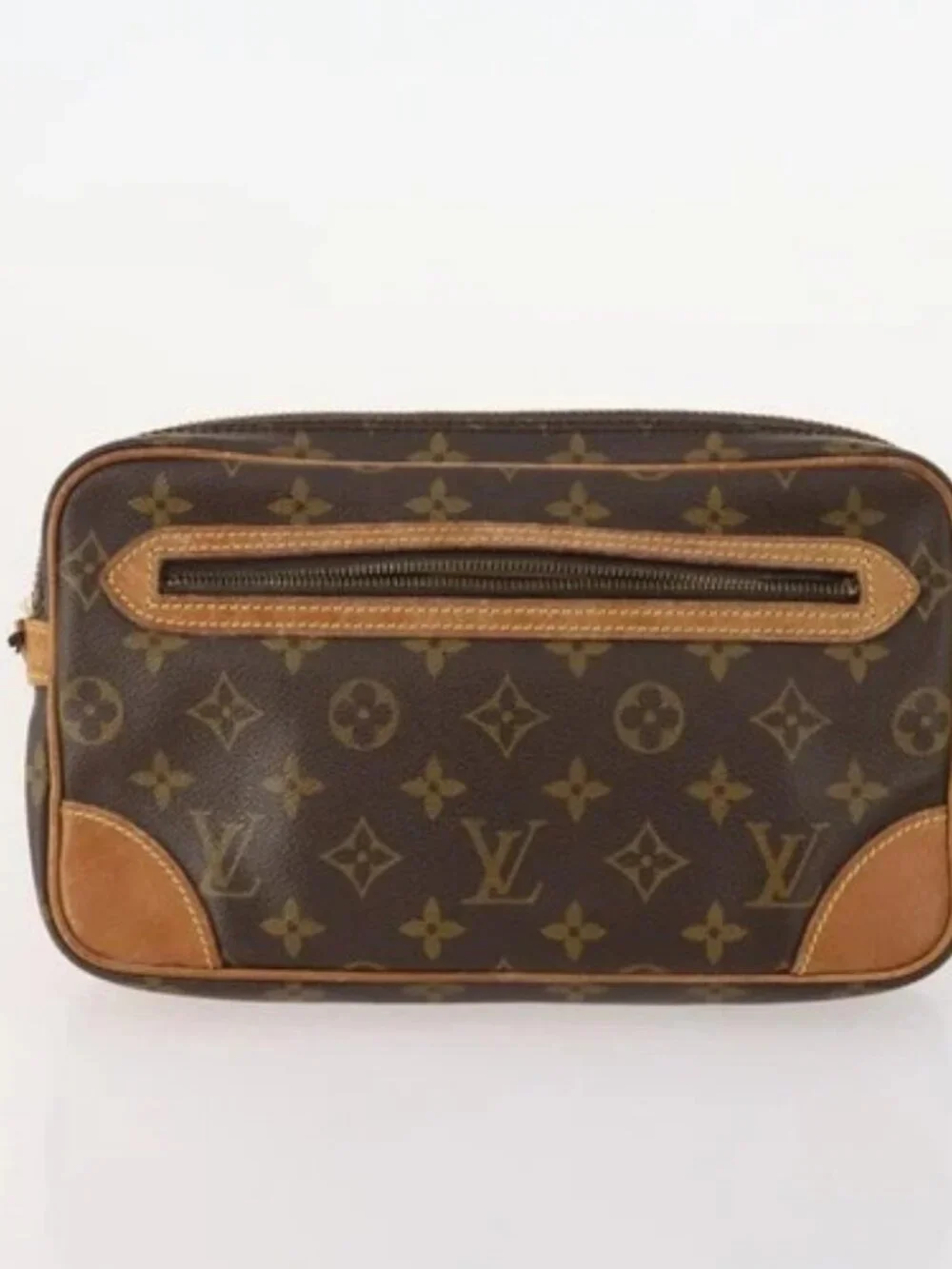 LOUIS VUITTON Monogram Marly Dragonne GM Clutch Bag 4 Set M51825 LV Auth 164641